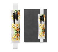 WZYCWB Un bouquet di gigli gialli portapenne segnalibro in pelle regolabile, perfetto per il rientro a scuola regali di Natale