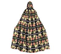 WZYCWB Un bouquet di gigli in piena fioritura Mantello con cappuccio stampato adatto per feste in maschera, feste di Halloween cosplay oggetti di scena