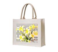 WZYCWB Un bouquet di gigli stampato tridimensionale borsa tote in tela adatta per viaggi, lavoro, fitness, campeggio e spiaggia trasporto