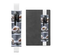 WZYCWB Un portapenne in pelle con cane che dorme, segnalibri regolabili per diario, perfetti come regalo di Natale o per il rientro a scuola