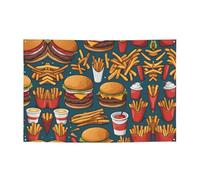 WZYCWB Un sacco di cibo gustoso Striscione per feste per compleanni, canti natalizi, lauree e anniversari.