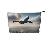 WZYCWB Un sacco di gustosi sacchetti per cosmetici stampati alimentari, perfetti per viaggi di lavoro e viaggi., Aeroplano ad alta quota, Taglia unica