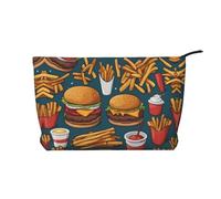 WZYCWB Un sacco di gustosi sacchetti per cosmetici stampati alimentari, perfetti per viaggi di lavoro e viaggi., Un sacco di cibo gustoso, Taglia unica