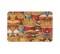 WZYCWB Un sacco di patatine fritte stampate zerbino interno adatto per porta d'ingresso, porta sul retro, patio e bagno, ecc.