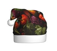 WZYCWB Un sacco di verdure fresche cappelli di Natale per adulti e cappelli stampati sono perfetti per Natale di Capodanno e feste in famiglia