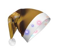 WZYCWB Un simpatico cappello di Babbo Natale con motivo a stelle marine dei cartoni animati | Cappello di peluche luminoso per Natale, Capodanno ed eventi di festa