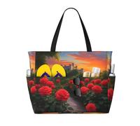 WZYCWB Una bella borsa da viaggio con stampa castello per nuoto e fitness/shopping al supermercato/vacanze al mare
