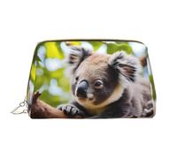 WZYCWB Una piccola borsa cosmetica in pelle koala con tasche, borsa cosmetica portatile da viaggio, borsa cosmetica di grande capacità,