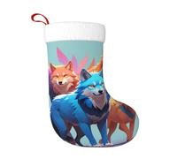 WZYCWB Unity Wolf Pack Calze natalizie con fantasia: perfette per caminetti, scale o comodini, creando un'atmosfera festiva.