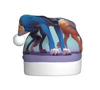 WZYCWB Unity Wolf Pack Cappello di Babbo Natale, cappello decorativo festivo di Capodanno, adatto per adulti e bambini alle feste di Natale.