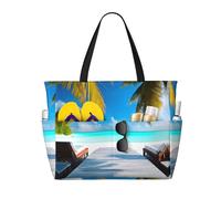 WZYCWB Vacanze Maldive Borsa da viaggio stampata per nuoto e fitness/shopping al supermercato/vacanza al mare