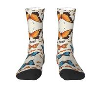 WZYCWB Via Butterfly Group - Calzini elasticizzati a metà polpaccio - Progettati specificamente per la corsa, eleganti e traspiranti per l'allenamento.