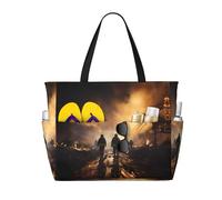 WZYCWB Vigili del fuoco che combattono gli incendi Borsa da viaggio pieghevole, borsa da spiaggia di grande capacità con cerniera, perfetta per borse della spesa, piscina, palestra, shopping da