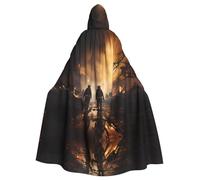 WZYCWB Vigili del fuoco che combattono gli incendi Mantello con cappuccio, vestaglia Costume Cosplay per uomini e donne, Halloween adulto gioco di ruolo costume
