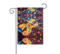 WZYCWB Violino sfondo stampato giardino bandiere decorative, impermeabile all'aperto piccole bandiere, decorazione atmosfera festosa