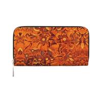 WZYCWB Vivaci motivi floreali pochette in pelle portafogli con cerniera e porta carte sono perfetti per i viaggi o l'uso quotidiano, Linee Vintage, Taglia unica