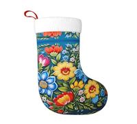 WZYCWB Vivaci motivi floreali Stampe calze natalizie, appese al caminetto, sono perfette per contenere regali e dolci.