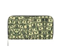 WZYCWB Walking cammello pochette in pelle portafogli con cerniera e porta carte sono perfetti per i viaggi o l'uso quotidiano, Molti dollari dei cartoni animati, One Size
