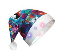 WZYCWB Weird Animals Patterns - Cappello da Babbo Natale in peluche, per Natale, Capodanno ed eventi