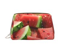 WZYCWB Weird Graffiti Borsa per cosmetici in pelle stampata - Borsa per cosmetici elegante e portatile, Anguria Con Gocce, Taglia unica