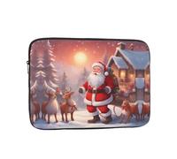 WZYCWB Winter Santa Claus 17 pollici stampato laptop Sleeve per 10-17 pollici laptop, perfetto sia per il lavoro che per il tempo libero.