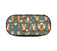 WZYCWB Yellow Fox - Astuccio portamatite di grande capacità, multifunzione, portatile e resistente, per ufficio e scuola, Nero , Taglia unica, Beauty Case