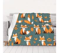 WZYCWB Yellow Fox - Coperta in flanella stampata da 203 x 152 cm, 76-203 cm, una coperta calda per l'autunno e una coperta da viaggio portatile.