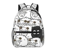 WZYCWB Zaino casual con pecore bianche e nere, 30 x 40 x 20 cm, zaino per computer portatile, per viaggi, escursionismo, campeggio, palestra