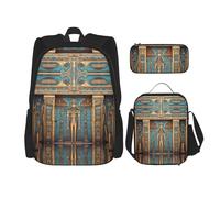 WZYCWB Zaino scuola Miraculous Frescoes + astuccio + borsa per il pranzo zaino combinato adatto per gli spostamenti quotidiani