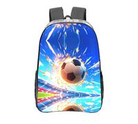 WZYCWB Zaino trasparente stampato con pallone da calcio volante, borsa da viaggio, borsa da palestra leggera e resistente, zaino per pendolari o borsa da scuola