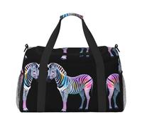 WZYCWB Zebra, borsa da viaggio portatile, borsa per il fine settimana, adatta per fitness e altri scenari