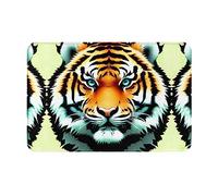 WZYCWB Zerbino assorbente per pavimento, dimensioni 40,6 x 61 cm, protegge efficacemente il soggiorno, il bagno e la porta d'ingresso dalla pulizia del motivo a testa di tigre grassa