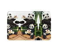 WZYCWB Zerbino assorbente per pavimento, dimensioni 40,6 x 61 cm, protegge efficacemente il soggiorno, il bagno e la porta d'ingresso dalla pulizia dei panda di padre e figlio