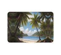 WZYCWB Zerbino assorbente per pavimento, dimensioni 40,6 x 61 cm, protegge efficacemente il soggiorno, il bagno e la porta d'ingresso dalla pulizia degli alberi di cocco in riva al mare