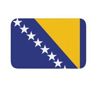 WZYCWB Zerbino invernale lavabile con bandiera della Bosnia ed Erzegovina, 40 x 60 cm, tappetino antipolvere con bordo bloccato, tappetino di benvenuto assorbente per porta anteriore e posteriore