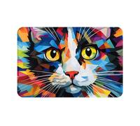 WZYCWB Zerbino per interni con stampa ad acquerello di un gatto, adatto per porta d'ingresso, porta sul retro, patio e bagno, ecc.