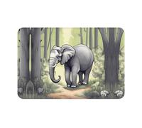 WZYCWB Zerbino per interni con stampa di elefante che cammina, adatto per porta d'ingresso, porta sul retro, patio e bagno, ecc.