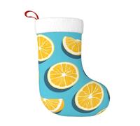 WZYCWB Zucche di limone Stampe calze natalizie, appese al caminetto, sono perfette per contenere regali e dolci.