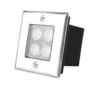 WZYDYDY Faretto da Esterno ad Incasso 4W faretti da Incasso a Pavimento Quadrato faretti calpestabili IP67 Impermeabile for Giardini, terrazzi, vialetti(Warm White Light,85-265V)