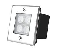 WZYDYDY Faretto da Esterno ad Incasso 4W faretti da Incasso a Pavimento Quadrato faretti calpestabili IP67 Impermeabile for Giardini, terrazzi, vialetti(Warm White Light,85-265V)