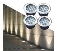 WZYDYDY LED Luce sotterranea Landscape Garden Embedded Impermeabile IP68 Buried Luce, 7 Colori, 6 Tipi di Potere, 4 Pacchetti(G,6W)