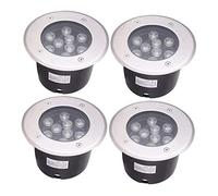 WZYDYDY Luci da Terra for Esterno Luci da Giardino sepolte Luci da Pavimento for terrazze Faretti da Incasso for Esterni Illuminazione Decorazione AC85-265V 4pack(A,15W)