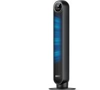 Wzyfv Ventilatore a Torre Silenzioso, Potente 7.6 m/s, Ventilatori a Colonna con Telecomando, 4 Modalità, 4 Velocità, Oscillazione a 90°, Timer da 1 a 8 ore, Schermo LED, per la Camera da Letto