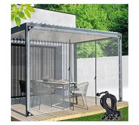 WZYJLyds Pannelli Laterali del Gazebo, Trasparente Impermeabile Telone Tende da Esterno con Porta A Cerniera, per Pergolato, Portico, Personalizzabile