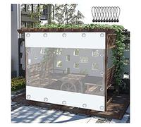 WZYJLyds Pannelli Laterali in Telone Trasparente Impermeabile, Tende Telone Trasparenti per Esterno, Teloni in PVC Resistente alle Intemperie Pieghevole con Occhielli