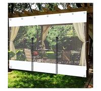 WZYJLyds Pannello Laterale in Telone per Gazebo con Porta Cerniera, Tende Teloni Trasparenti Impermeabili per Esterno, Telone Trasparente Bianco per Patio Verandato Pergola, Tenda Divisoria