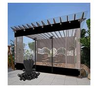 WZYJLyds Tenda Impermeabile Trasparente con Porta Avvolgibile Telo in PVC da 0,5mm con Occhielli Pannello Laterale per Esterno, Pergola, Gazebo, Veranda