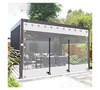 WZYJLyds Tende Trasparenti Impermeabili per Esterno in Telone, Telone in PVC con Cerniera, Patio Portico Gazebo Pannelli Laterali in Teloni Trasparente, con Occhielli, Personalizzabili