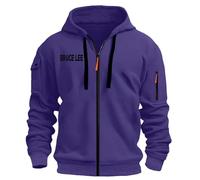 WZYRZ Cardigan da Uomo per Bruce Lee, Felpe con Cappuccio con Cerniera, Giacche Casual, Felpe Leggere con Cappuccio, Maglioni a Maniche Lunghe per Uomo,H-m