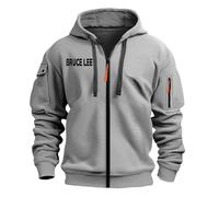 WZYRZ Cardigan da Uomo per Bruce Lee, Felpe con Cappuccio con Cerniera, Giacche Casual, Felpe Leggere con Cappuccio, Maglioni a Maniche Lunghe per Uomo,I-m
